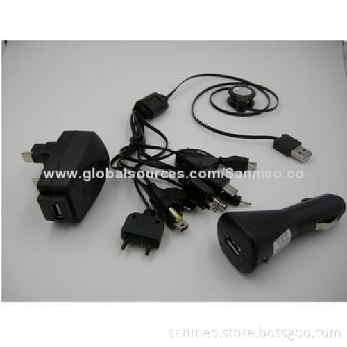 USB retractable charger with cables for iPhone/SAM/LG/Nokia/Sony/HTC/Micro USBNew